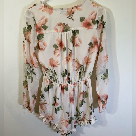 J is for Justify Floral Romper - Picture 4 of 6